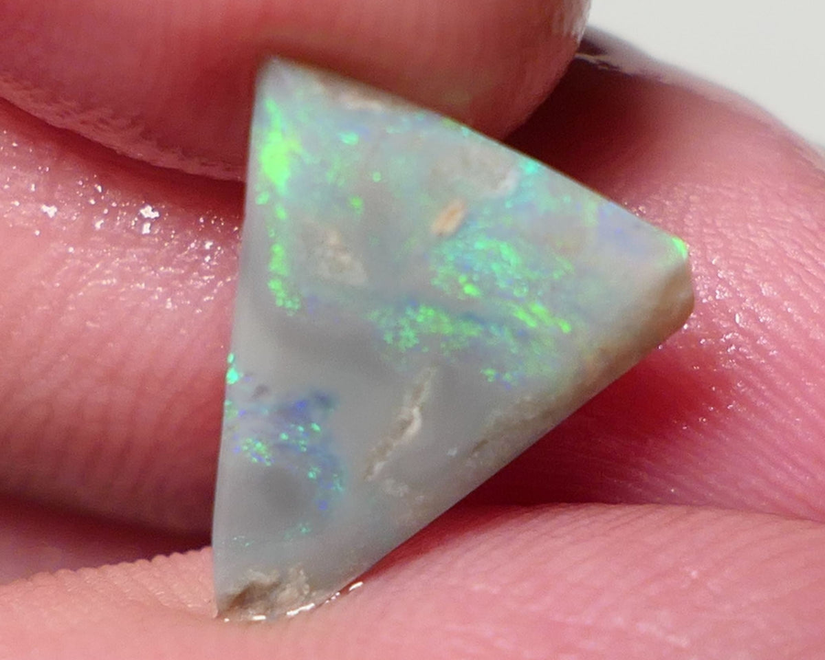 Lightning Ridge Opal Dark Base Seam Rough Rub 1.6ct Some Nice Multifires to face 12x10x2mm 0552