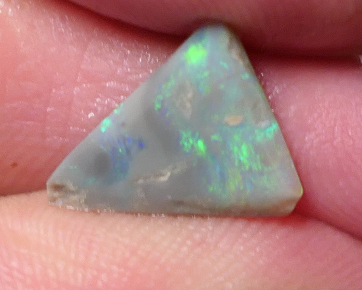 Lightning Ridge Opal Dark Base Seam Rough Rub 1.6ct Some Nice Multifires to face 12x10x2mm 0552