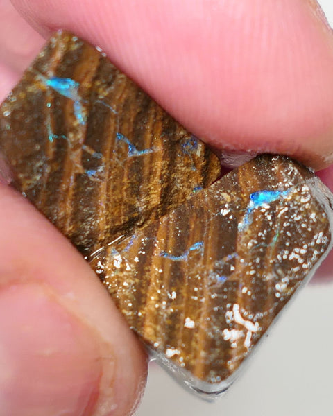 Queensland Boulder Boulder opal 33cts rough / Split Winton showing some nice colours 18x15x9m to 16x14x12mm 0627