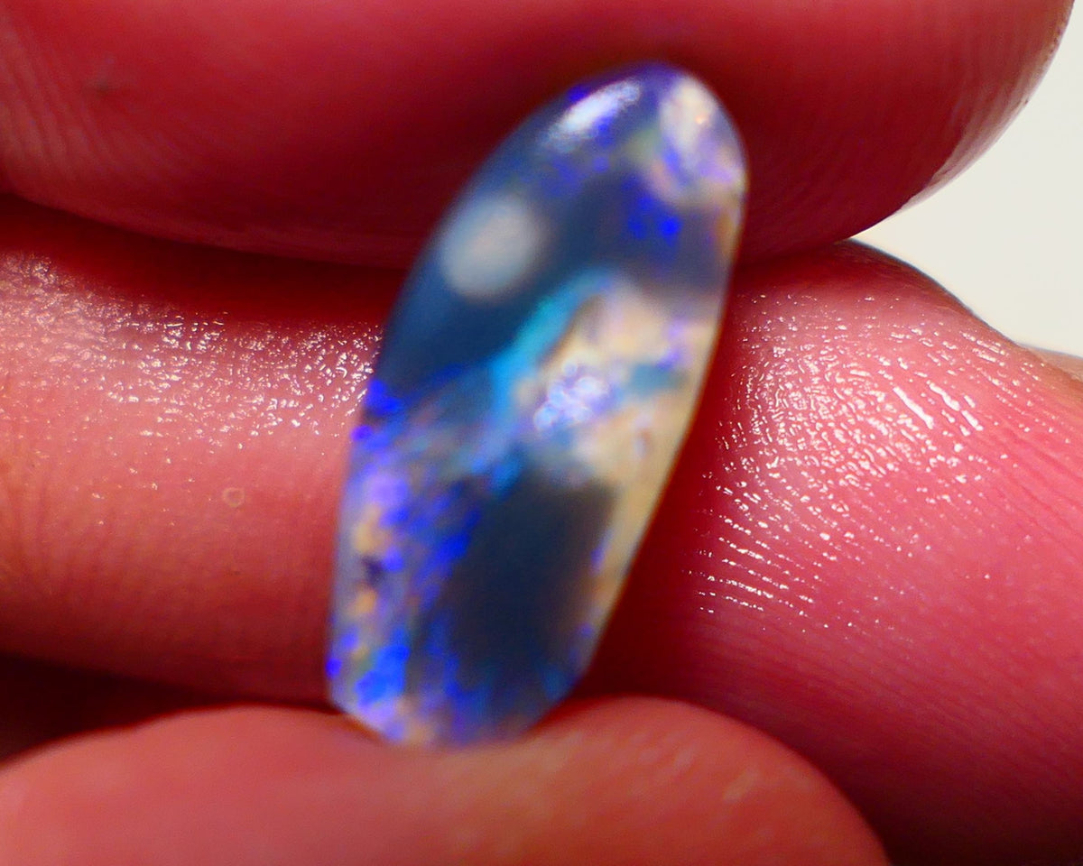 Lightning Ridge Opal Dark Base Opalised fossil Rough Rub 3.25cts Some gorgeous Bright fires showing 18x6x4mm 0907