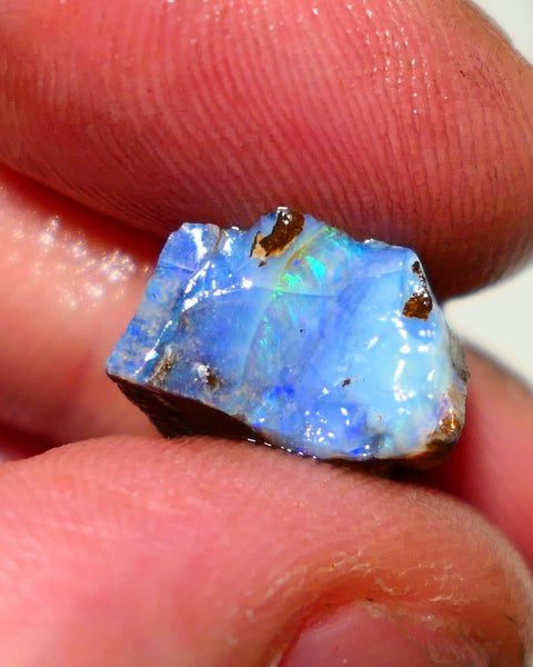 Queensland Boulder Boulder opal 6.5cts rough Winton gorgeous face with nice fires 15x14x6mm 1122