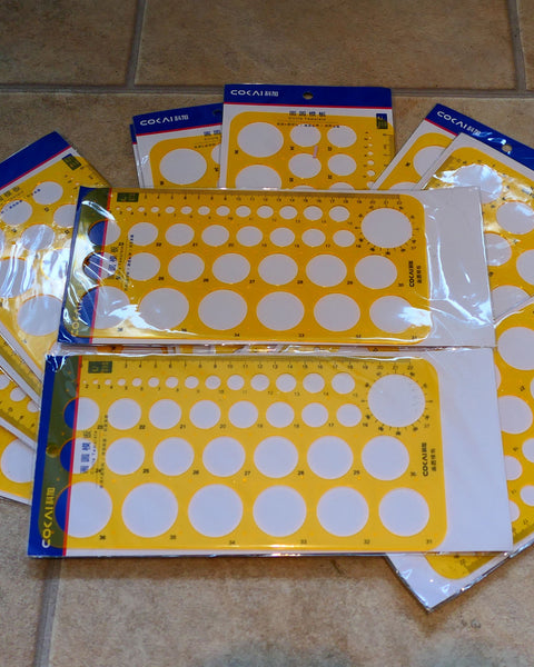 OFM Round Template /Stencils for designing and for marking opals and other gemstones for cutting calibrated stones