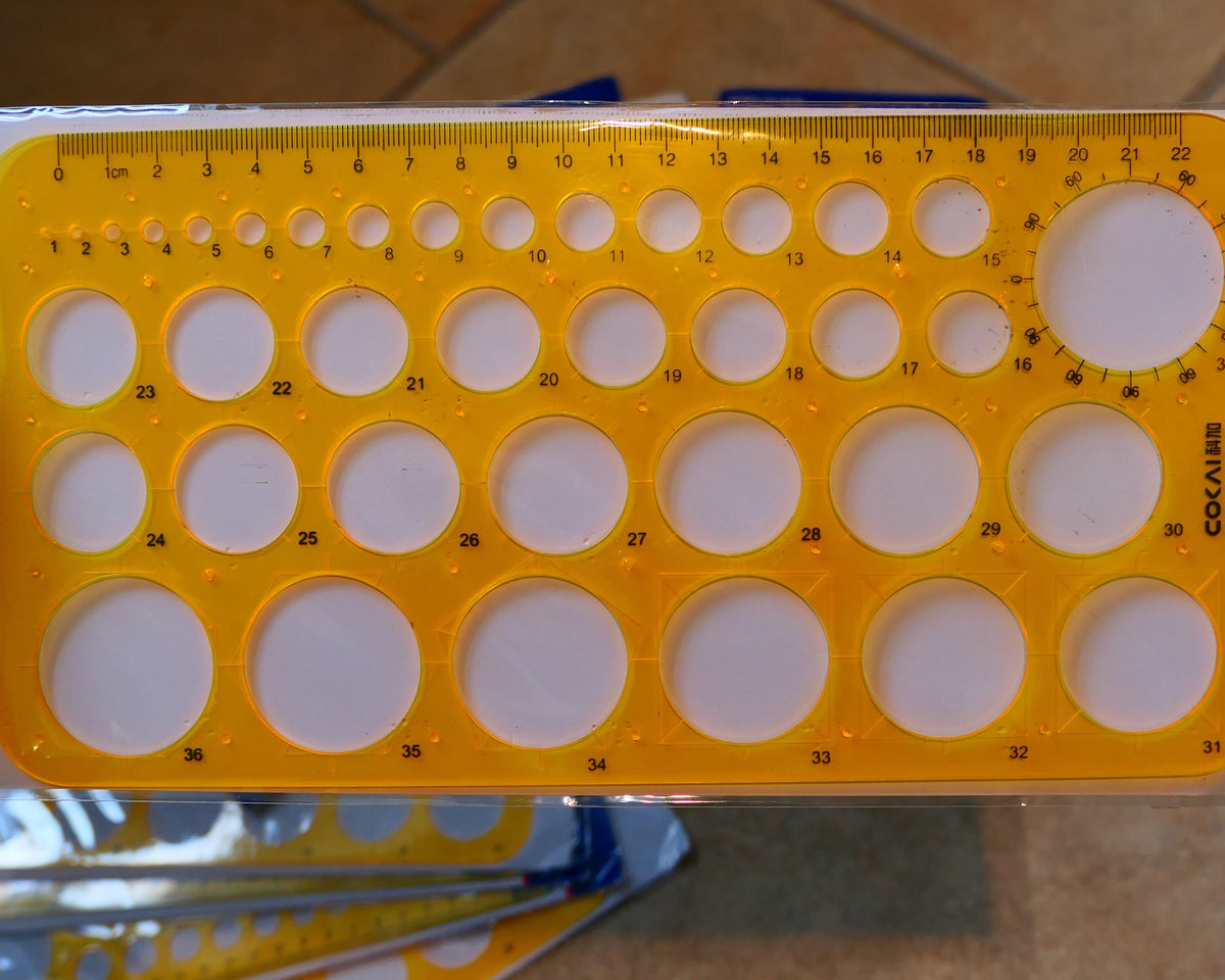 OFM Round Template /Stencils for designing and for marking opals and other gemstones for cutting calibrated stones