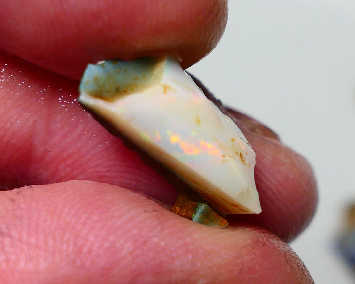 Queensland Boulder Boulder opal 5.00cts rough Winton gorgeous Orange dominant fires 18x9x7mm BO-024