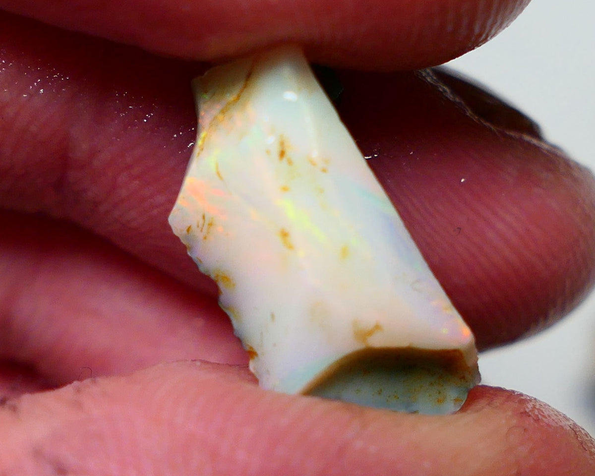 Queensland Boulder Boulder opal 5.00cts rough Winton gorgeous Orange dominant fires 18x9x7mm BO-024