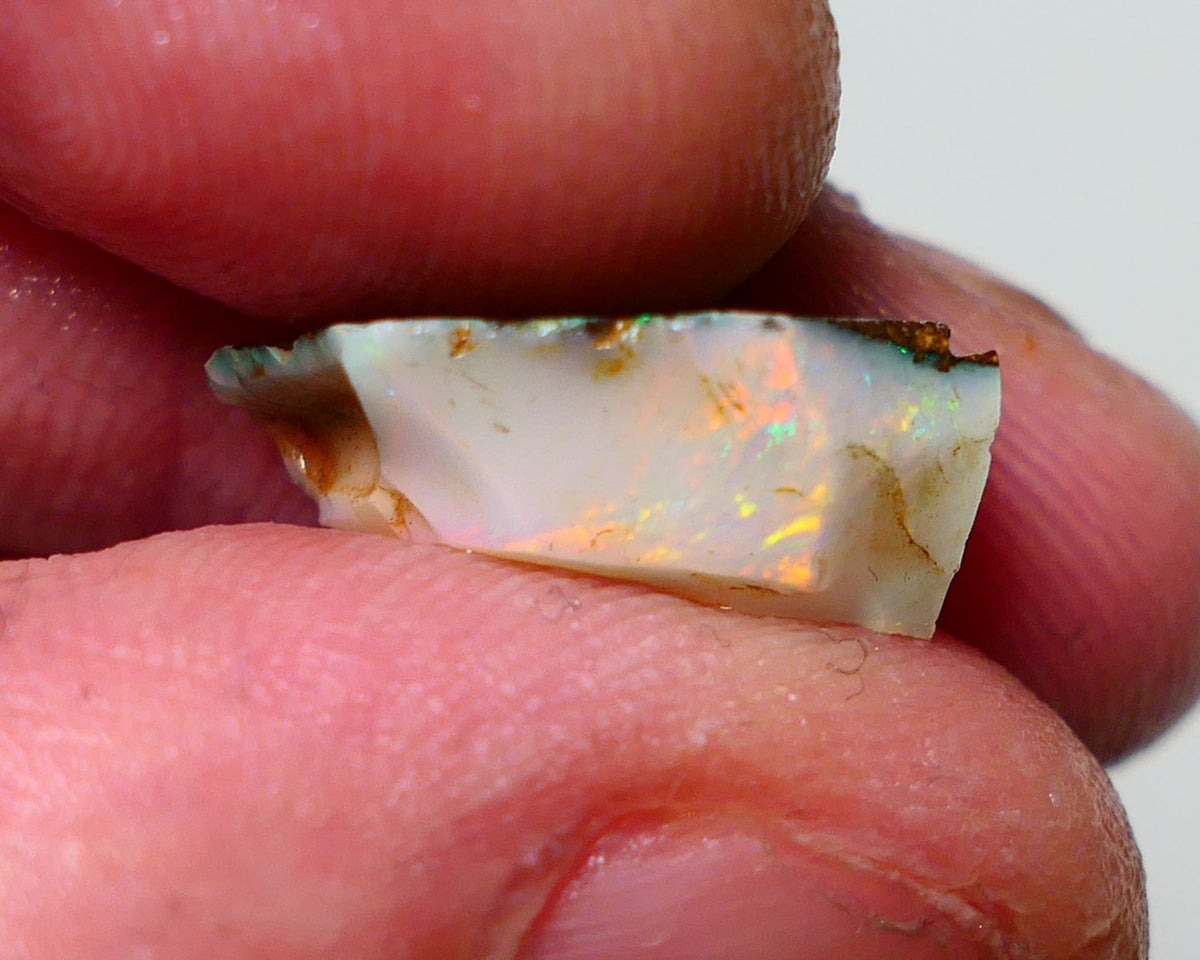 Queensland Boulder Boulder opal 5.00cts rough Winton gorgeous Orange dominant fires 18x9x7mm BO-024