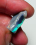 Lightning Ridge Rough Opal 13cts Dark Seam showing nice Bright Green Dominant colours 20x16x5.5mm 1321