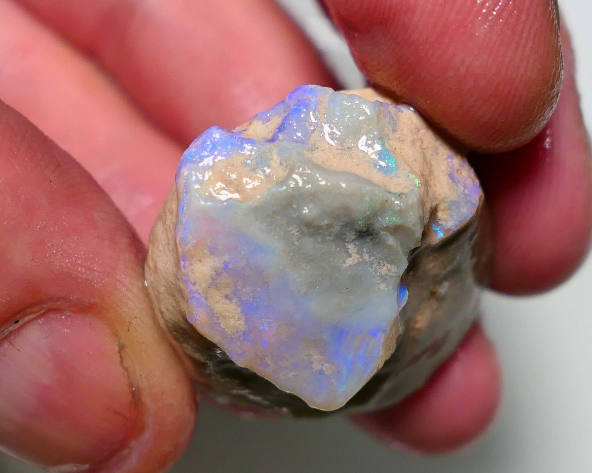 Lightning Ridge Rough Opal 62cts Formation showing nice Blue fires 27x26x19mm 1202