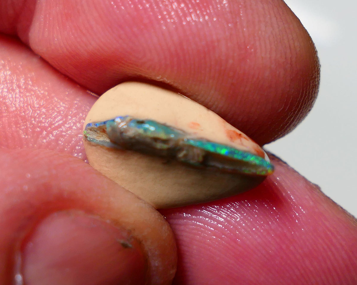 Lightning Ridge Rough Opal 5.0cts Crystal Seam formation showing some colour 17x9x7mm 1314