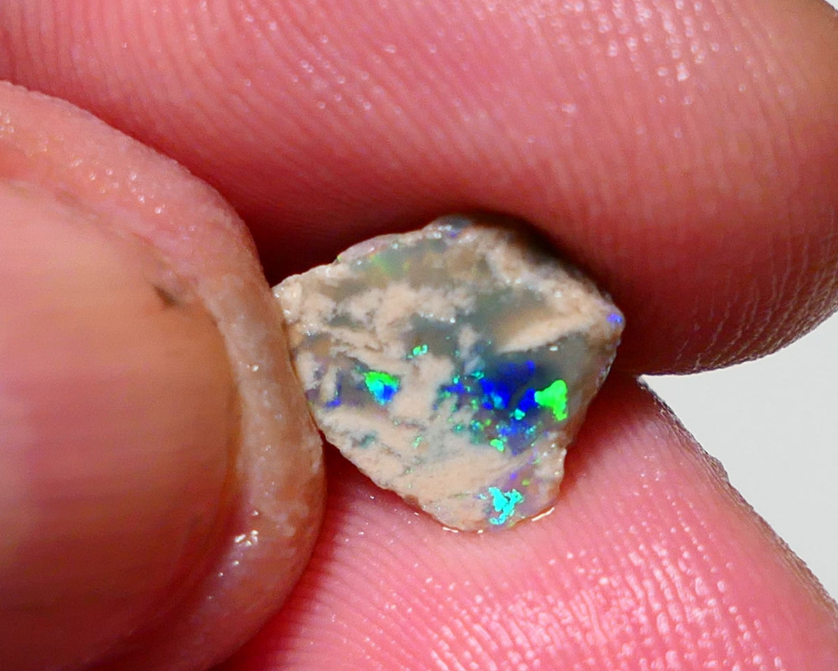 Lightning Ridge Opal Dark Base Crystal Knobby Rough Rub 2.50cts Stunning Bright Multi Colours 10x9x6mm 1304