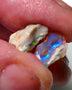 Lightning Ridge Opal pair small bits of Knobby Rough 4.25cts Stunning Bright Multi Colours 12x8x5mm & 13xx4mm 1312