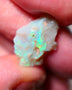 Lightning Ridge Rough Opal 5.25cts Dark base Seam showing bright Green blues Teal colours  20x13x4mm A1528