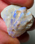 Lightning Ridge Rough Opal 19cts Bright blues on nice sized Grey base Gamble Seam 23x20x8mm NS053