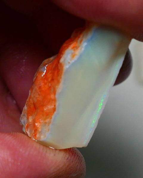 Coober Pedy Rough Opal 60cts White/Light Big chunk of Seam showing some multi colours 37x24x13mm NS037