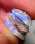 Lightning Ridge Rough Opal 7.75cts Grey Base Gamble Seams  with some Blue fires in the bars 14x10x3mm to 12x7x4mm Auction NS035