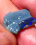 Lightning Ridge Rough Opal 7.50cts Blue on Dark Gamble Seam Nice Blues 19x16x3mm NS031