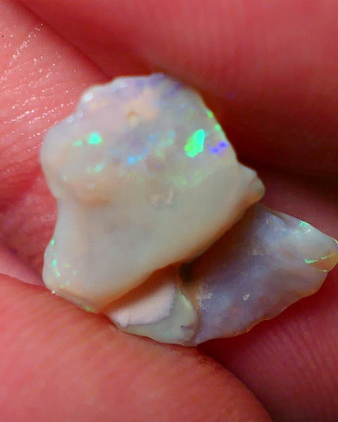 Lightning Ridge Rough Opal 3.00cts Crystal Seam showing Nice multi colours 16x11x4mm NS0083