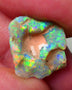 Bling Bling Carved rub / Rough Opal Dark base Witches Hat Knobby 4.95cts Gem Top Candy Exotic Super Vibrant & Vivid & Bright fires 17x14x5mm NSW018