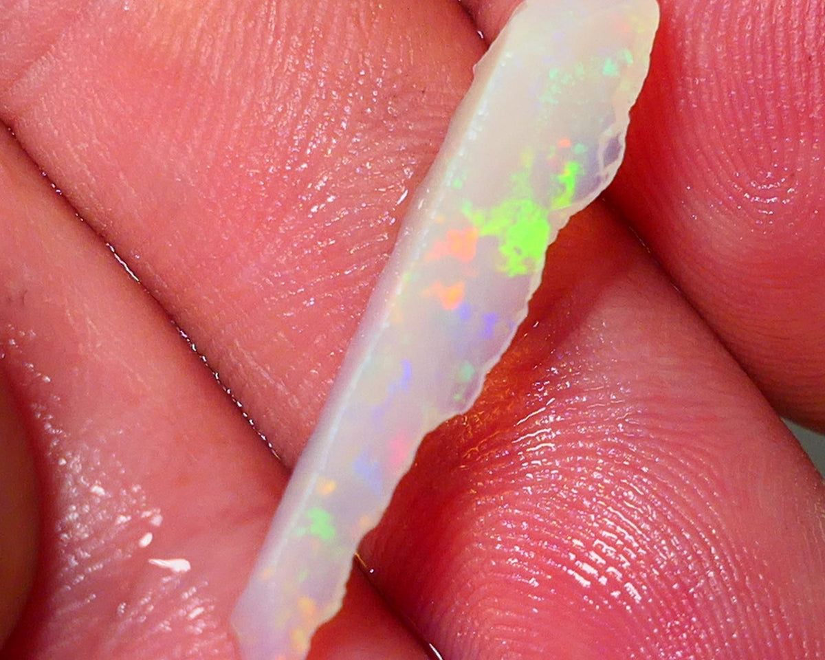 Coober Pedy Opal Rough Slice / Rub Light base 3cts Rainbow of Bright Multicolours 30x6x3mm NS139