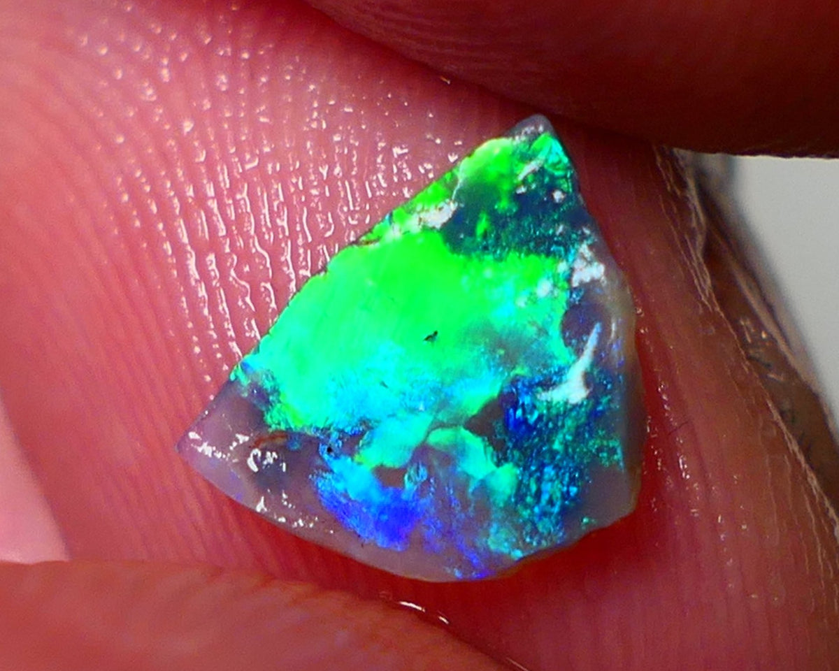 Mulga® Rough Rub Opal 0.50cts Dark Crystal Base Seam Totally Amazing Bling Brightness electric Multifires Suits Inlay 9x6x1mm NSW023