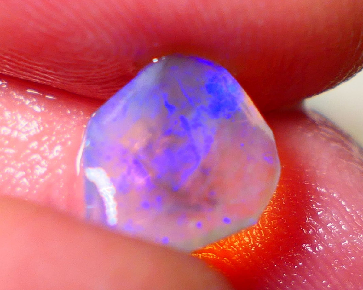 Lightning Ridge Rough / Rub Dark Crystal base Seam opal Miners Bench® 1.25cts gorgeous bright blue fires 10x8x2mm NS161