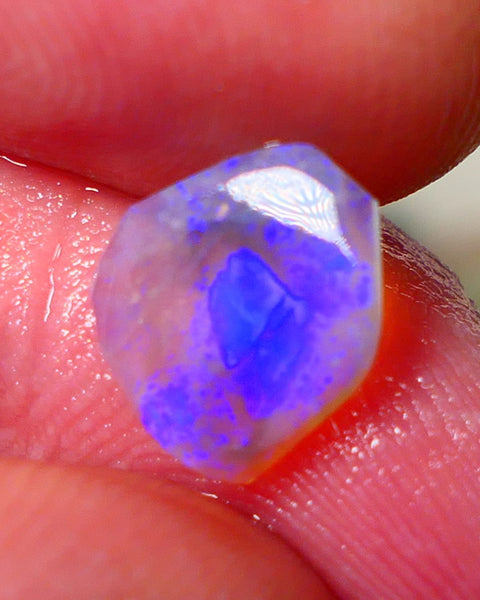 Lightning Ridge Rough / Rub Dark Crystal base Seam opal Miners Bench® 1.25cts gorgeous bright blue fires 10x8x2mm NS161