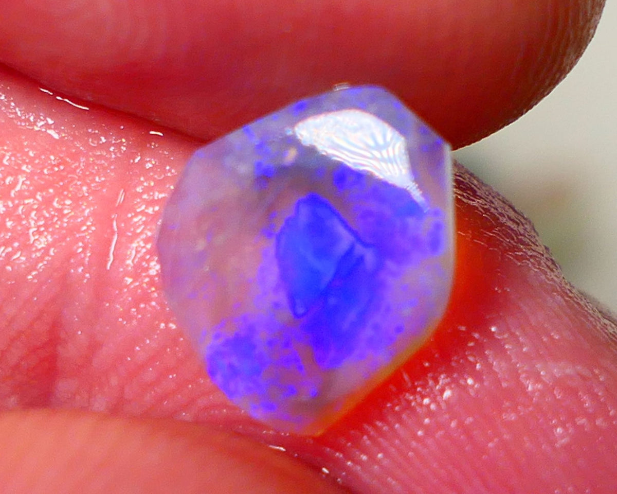 Lightning Ridge Rough / Rub Dark Crystal base Seam opal Miners Bench® 1.25cts gorgeous bright blue fires 10x8x2mm NS161