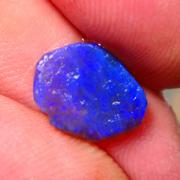 "Moody Blues" Black Crystal Opal Miners Bench® Knobby Rough Rub 2.30cts Amazing Bright Vibrant Blues 13x10x2.5mm NSW028