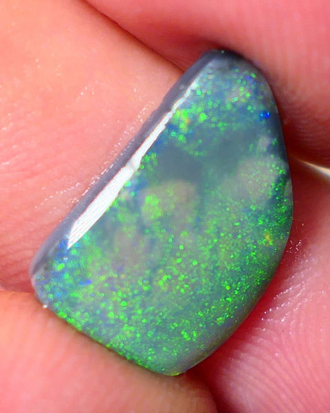 Lightning Ridge Opal Big Picture stone Rough/Rub Dark Base From the Miners Bench® 4.50cts Lovely Yellow/Green dominant multifires 16x10x3mm NS195