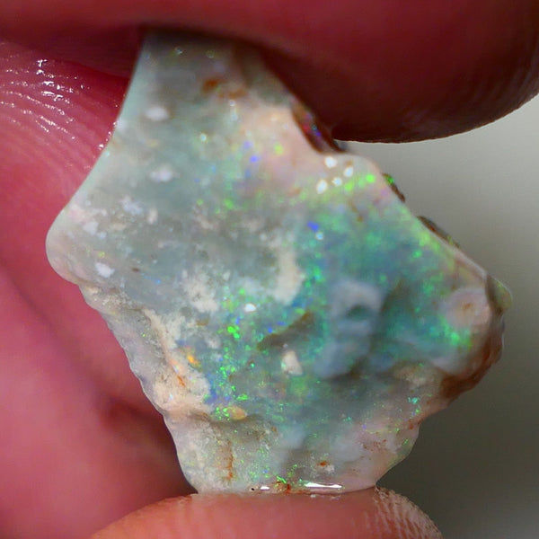 Mulga Rough Opal 5.00cts Dark Base Seam Nice Yellow/Orange Dominant M.fires to Cut / carve & polish 18x14x3mm NSW031