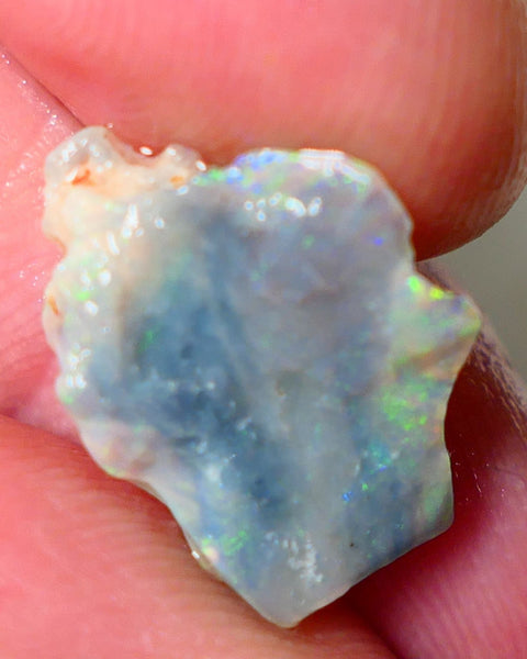 Mulga Rough Opal 3.75cts Dark Base Seam Nice Yellow/Orange Dominant M.fires to Cut / carve & polish 17x11x4mm NSW032