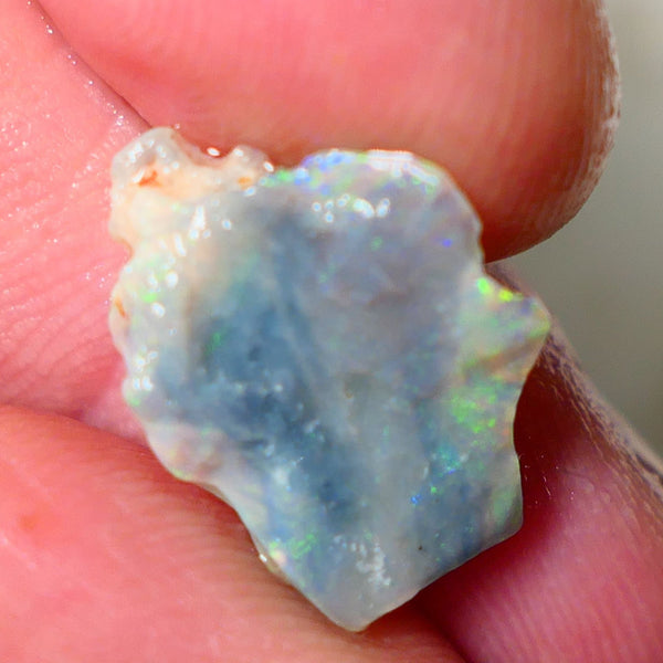 Mulga Rough Opal 3.75cts Dark Base Seam Nice Yellow/Orange Dominant M.fires to Cut / carve & polish 17x11x4mm NSW032