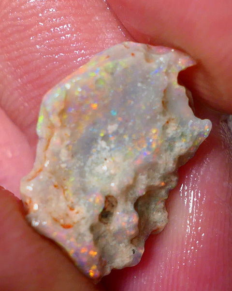 Mulga Rough Opal 4.75cts Dark Base Seam Nice Yellow/Orange Dominant M.fires to Cut / carve & polish 18x14x4mm NSW033