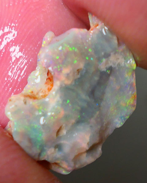 Mulga Rough Opal 4.75cts Dark Base Seam Nice Yellow/Orange Dominant M.fires to Cut / carve & polish 18x14x4mm NSW033