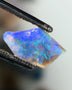 Lightning Ridge Opal Crystal Base Seam Rough Rub 0.85cts Stunning Bright Green Blue fires 12x6x1.5mm NS208