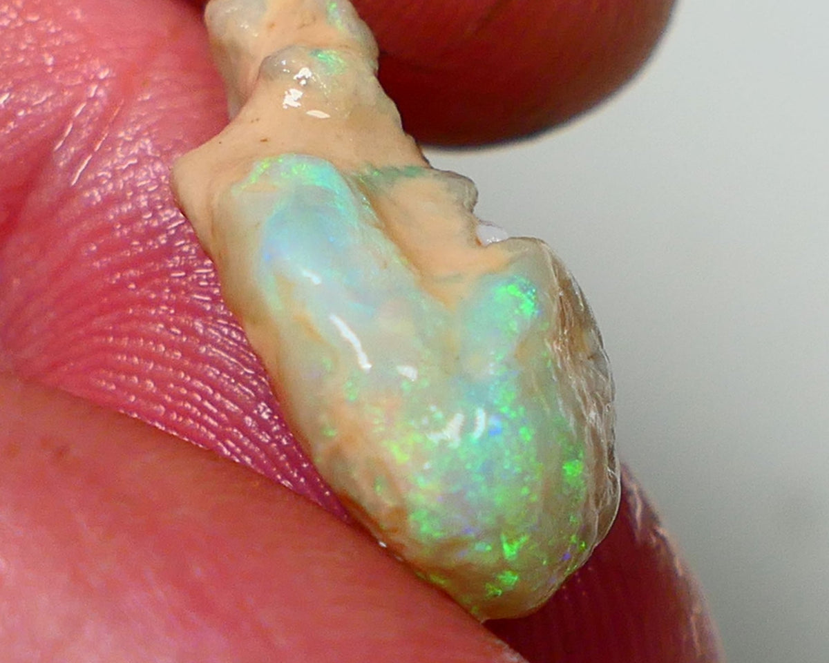 Lightning Ridge Rough Opal 7.30cts Crystal Knobby showing Gorgeous Multicolours 20x11x7mm NS324