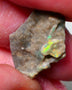 Lightning Ridge Rough Opal 8.25cts Dark Base Seam Gorgeous Zone of Bright Yellows to gamble 24x13x4mm NS317