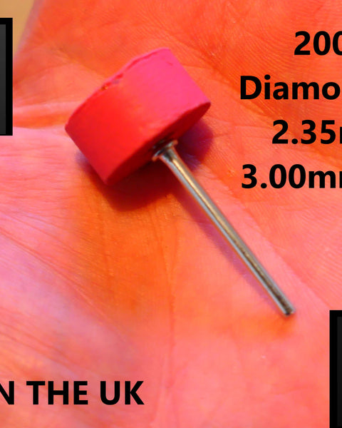 PULSAR DIAMOND® Mk2 Little Ripper™ Hub Drive Diamond Resin Wheels SINGLE 200Grit PINK IN STOCK READY TO SHIP 2.35mm or 3mm mandrels 20x10mm Soft-Touch Resin Lapidary Burr For Rotary Tools carving Polishing Grinding