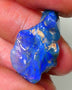 Lightning Ridge Rough Opal 17.00cts Black Base Crystal Seam Bright  Gorgeous  Vibrant Blue Bar 28x16x8mm NS350