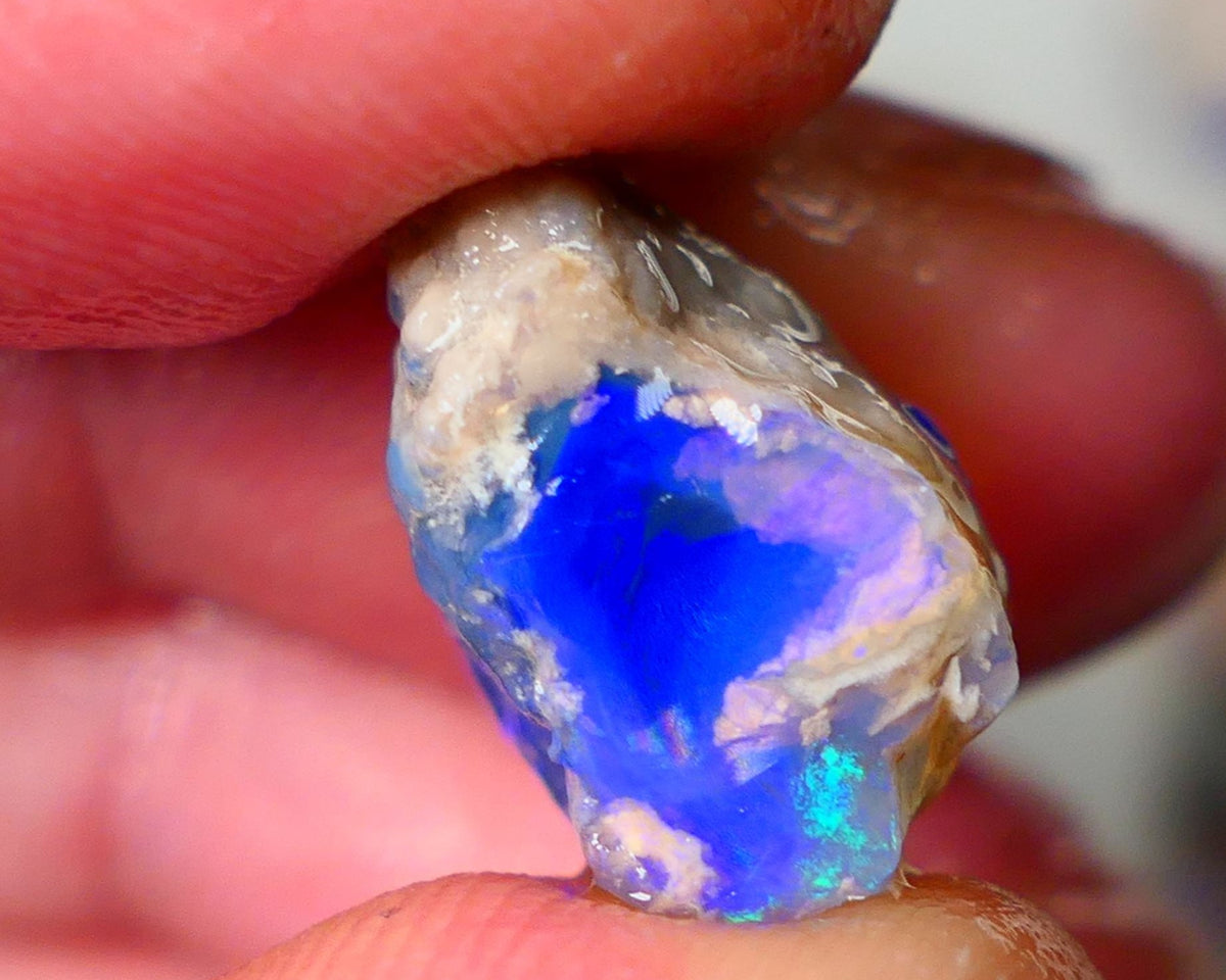 Lightning Ridge Knobby opal rough showing nice bright colours details to come 12.75cts 17x16x10mm ALP106