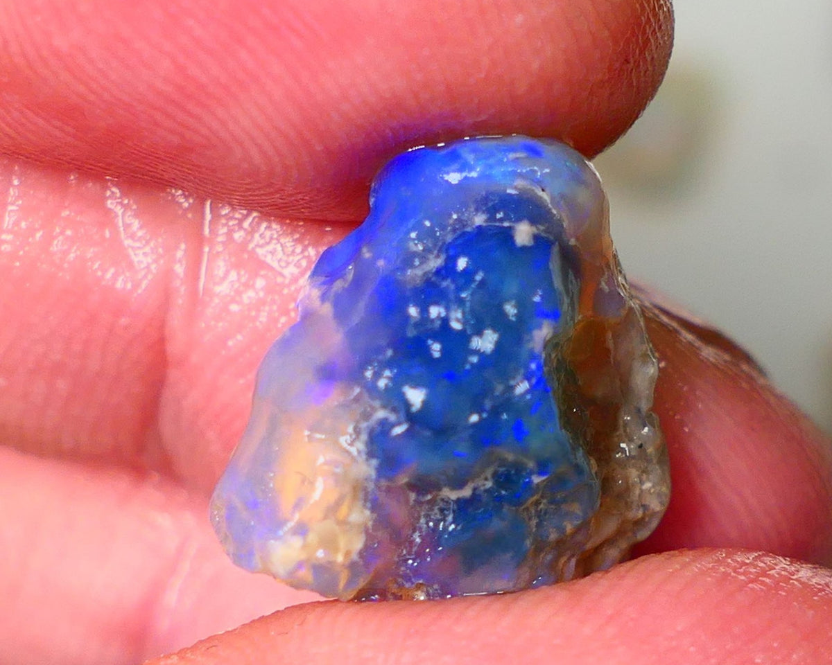 Lightning Ridge Knobby opal rough showing nice bright colours details to come 12.75cts 17x16x10mm ALP106