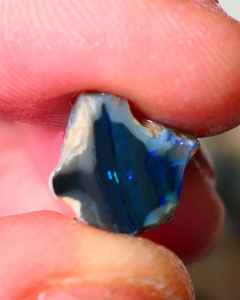 Lightning Ridge Knobby opal rough showing nice bright colours 7.75cts 15x11x10mm ALP108