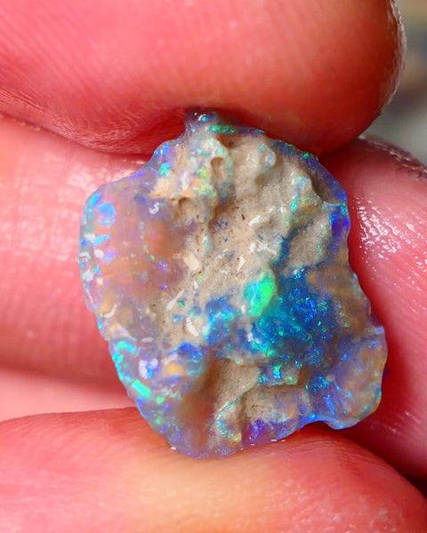 Lightning Ridge Knobby opal rough showing nice bright colours details to come 5.00cts 17x13x4mm ALP104