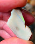 Lightning Ridge Grey base Seam opal 16.00cts showing Mostly Green colours to gamble 26x12x10mm Auction25