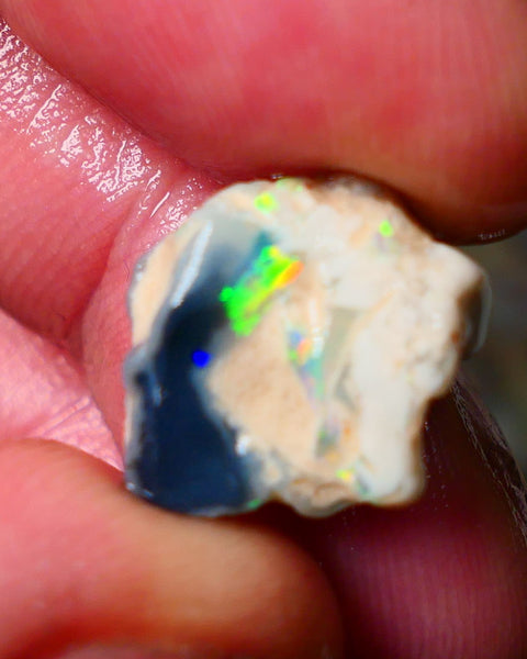 Lightning Ridge Gamble knobby opal rough very Vibrant bright multi colours 17x14x9mm ALP129