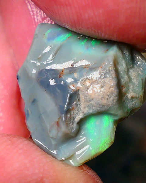 Lightning Ridge Knobby opal rough 15.50cts showing nice bright Multi colours 21x19x8mm ALP135