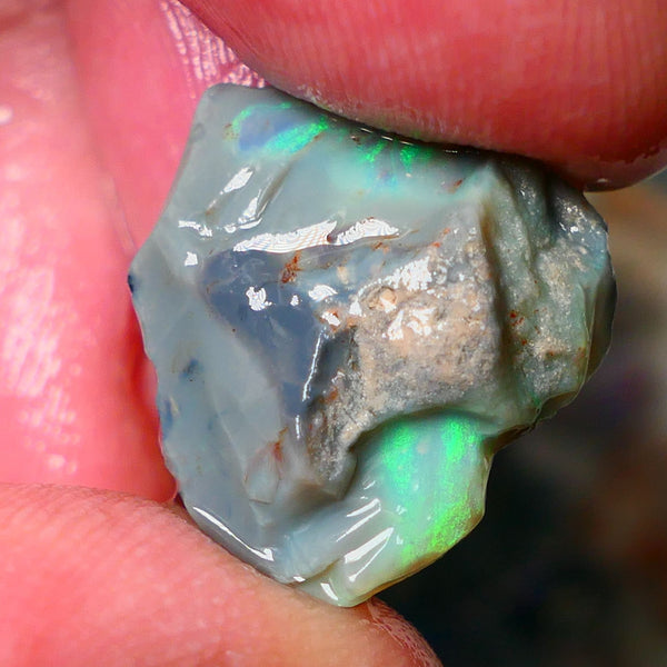 Lightning Ridge Knobby opal rough 15.50cts showing nice bright Multi colours 21x19x8mm ALP135