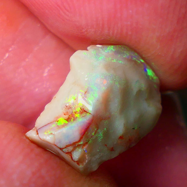 Lightning Ridge Seam opal rough 3.15cts Gorgeous Vibrant & Super bright Multifires 13x10x4mm ALP150