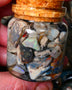 Lightning Ridge Rough Opal 250cts Mixed Potch with some bits of colour only 20mm to chip size range Auction19(jar4)