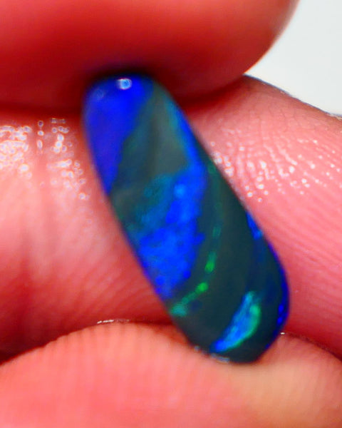 Stunning MULGA Black opal rub/rough/preform 1.75cts Stunning Blue and Green Fires finish this Gem 15x5x2.5mm Auction37